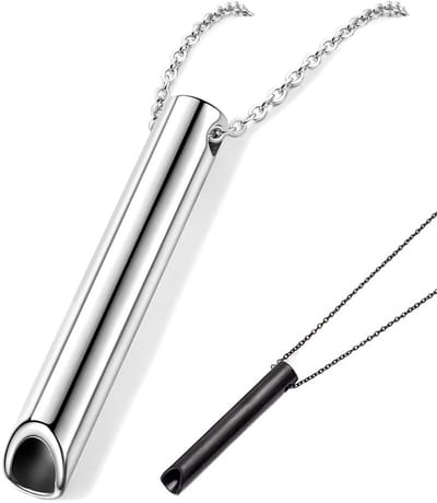 Dailygoods- Halskettingen Roestvrij Staal - Ademhaling/Halsketting - Anti-Stress/Halsketting - 2 Stuks - Dames/Heren - Verstelbare Lengte - Ademketting
