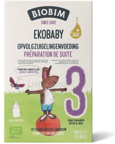 Biobim Zuigelingenvoeding 10+ mnd Ekobaby 3 - 3 x 600 gr - Voordeelverpakking