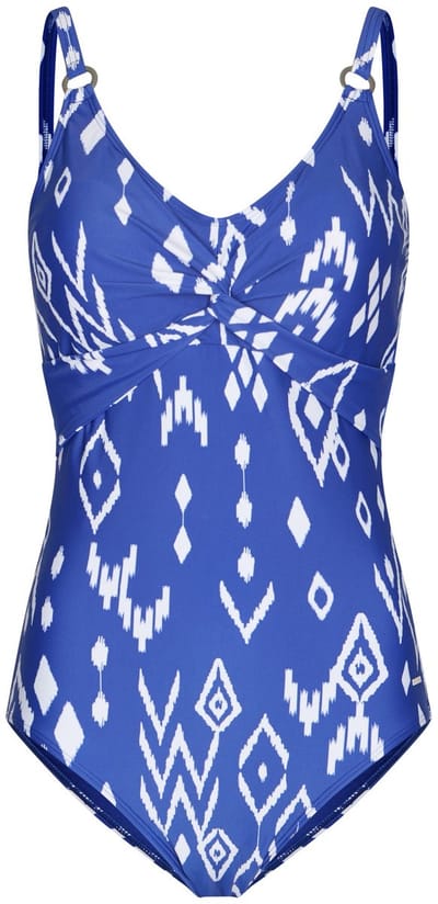 Pastunette - Badpak - Cobalt Sea - Blauw/Wit - Corrigerend - Maat 36