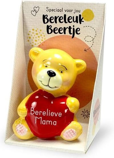 Miko Engeltje /Beertje Keramiek Beeldje Berelieve Mama