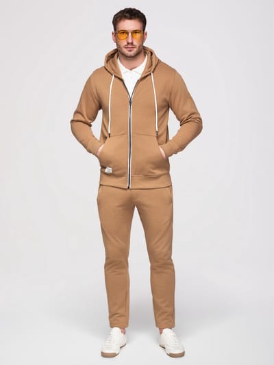OMBRE Set - Katoen - Lange Mouw - Effen Koffie M