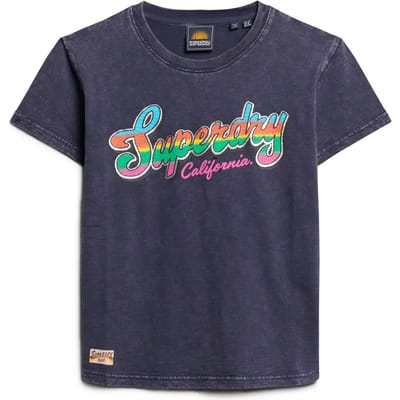 Superdry - Cali sticker T-shirt met aansluitende pasvorm - Dames - T-shirts