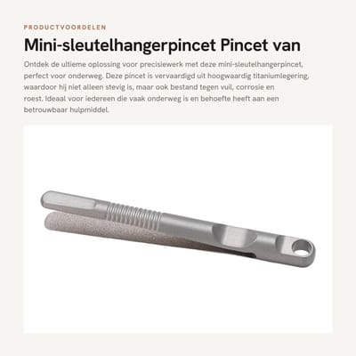 Dailygoods- Sleutelhangerpincet van titaniumlegering - Antislip ontwerp - Draagbaar - Multi functie - Duurzaam - Ideaal voor reizen - Pincet