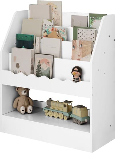Quvo® Kinderboekenkast - Boekenkast - Kinderboekenrek - Wit - 30cm x 70cm x 80cm