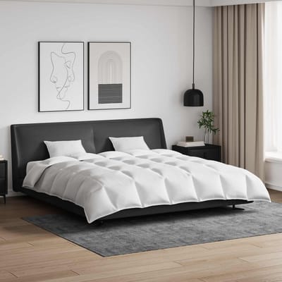 vidaXL - Deken - Set - met - kussen - 3 - st - Wit - Donsveer