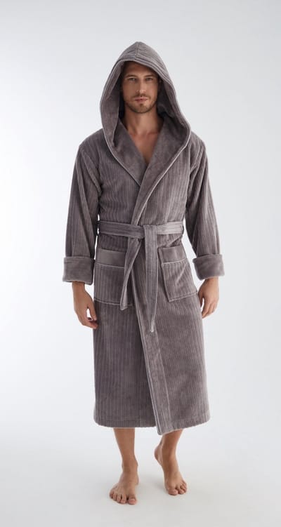 Heren Badjas Alek / Taupe / maat XXXL