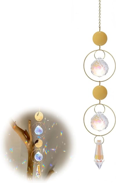 Hanging Sun Catcher van Glas met Prismatische Effecten, Windgong voor Raamdecoratie, Tuin en Feestelijke Verlichting, Perfect als Cadeau voor Verjaardagen en Bruiloften