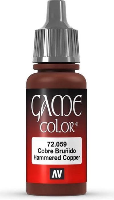 Vallejo Hobbyverf Acrylverf - 72059 Game Color - Hammered Copper - Acryl - Verf flesje - 18 ml