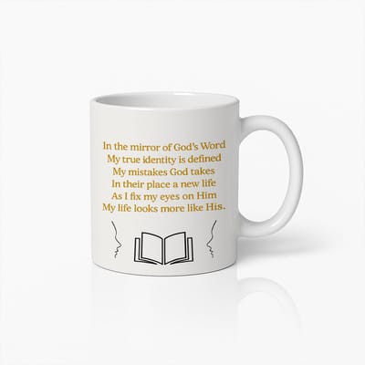 Christelijke Mok 330ml | Inspirerende Bijbeltekst Koffiebeker | Religieus Cadeau met Geloofsquote
