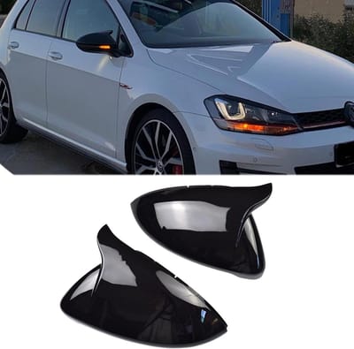 Spiegelkappen Set - Spiegelhoezen Links Rechts - Auto Beschermen - Glanzend Zwart ABS Plastic - 1 Paar - Zwart