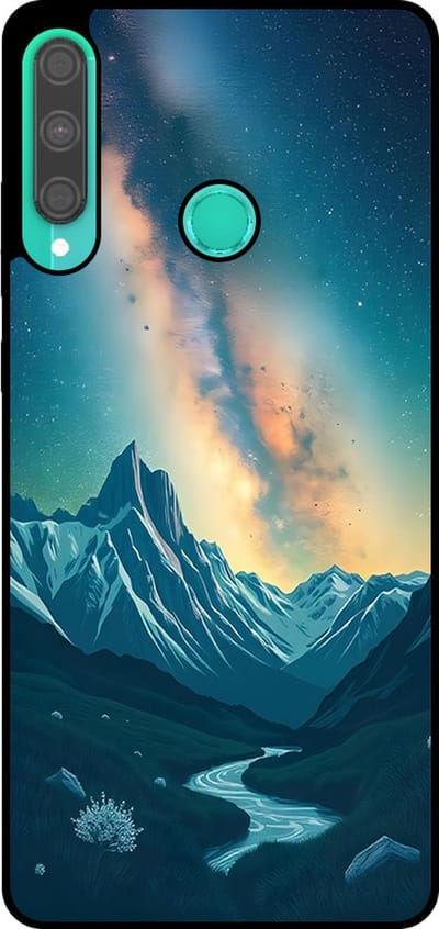 Smartphonica Telefoonhoesje Geschikt voor Huawei P40 Lite E met Sterrenhemel Opdruk - TPU Backcover Case With Space And Milkyway Design geschikt voor Huawei P40 Lite E