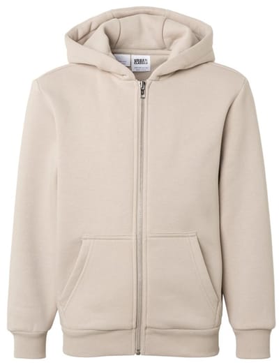 Urban Classics - Fluffy Vest Met Capuchon Kinderen - Kids 134/140 - Grijs