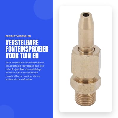 Dailygoods- Fonteinsproeier Verstelbare Sproeikop - Messing - Duurzaam - Corrosiebestendig - Tuinpark/Vijverdecoratie - Eenvoudig te installeren - Waterornament