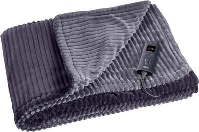 Elektrische deken - Verwarmde deken - Comfortabele warmte - 9 temperatuurstanden - 140 x 180 cm - Marineblauw