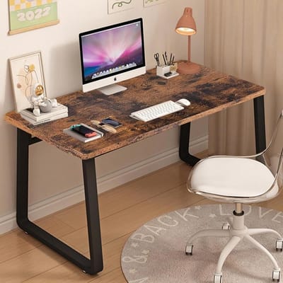 Computerbureau - Schrijftafel Studiebureau - Thuiswerken Organiseren - Tijdloos Modern Design - 100x50cm - Bruin