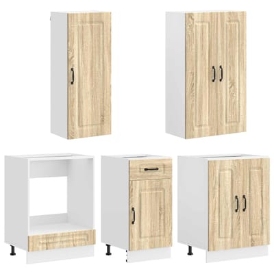 vidaXL - Keukenblok - KALMAR - 5 - st - Sonoma - Eiken - Bewerkt - hout
