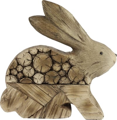 Haas Woody M naturel zittend pasen Paasdecoratie