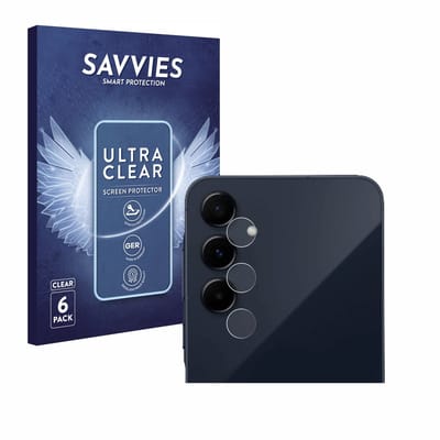 Savvies - Screenprotector voor Samsung Galaxy A55 5G (ALLEEN Camera Lens) - Folie Beschermfolie transparant 6 Stuks