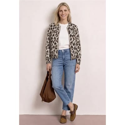 Blouson met rits en print