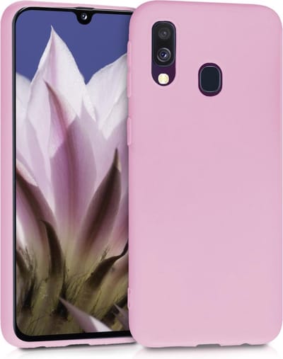 kwmobile telefoonhoesje geschikt voor Samsung Galaxy A40 - Hoesje voor smartphone - Back cover in mat oudroze