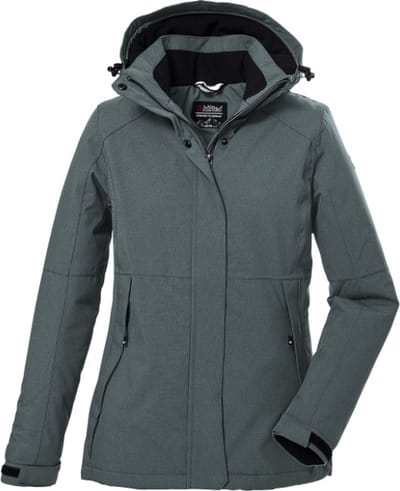 Killtec winter Jas - functionele jas - 39702 - grijs/blauw - dames winterjas - maat 36