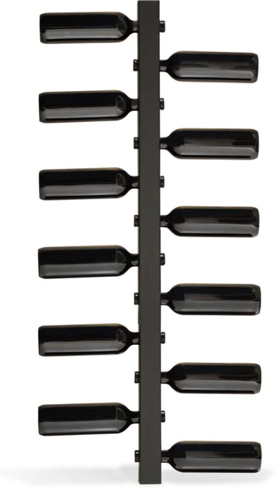 Steelful Wijnrek - Wijnrek Muur - Industrieel Wijnrek - Wijnfleshouder - Metaal - Voor 12 Flessen - Zwart - Dutch Design - Relatiegeschenk