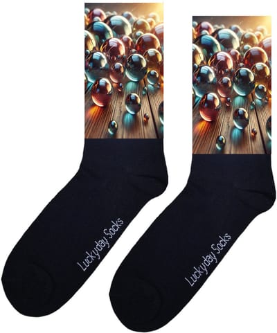 LuckyDay Socks - Knikker sokken - Verjaardag cadeau vrouw en man - Vrolijke sokken - Valentijns cadeau - Kerst sokken - Grappige sokken - Leuke dames en heren sokken - Moederdag - Vaderdag - Socks maken Happy - Maat 37-44