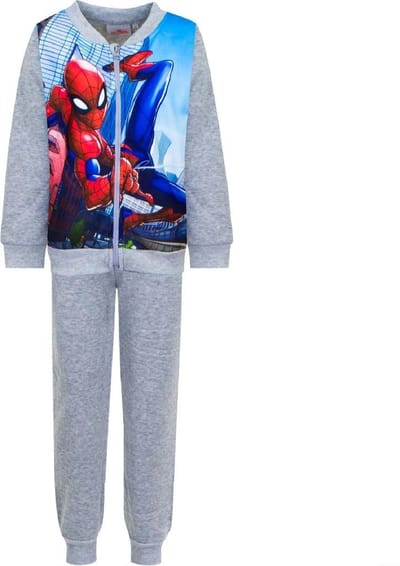 Marvel Spiderman joggingpak / trainingspak - 2-delig - grijs - maat 92/98 (3 jaar)