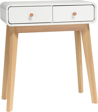 Cassie-Witte spaanplaat consoletafel met 2 laden