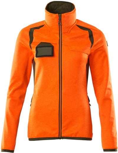 Mascot Accelerate Safe Fleecetrui met rits 19453-316 - hi-vis oranje/mosgroen - 2XL