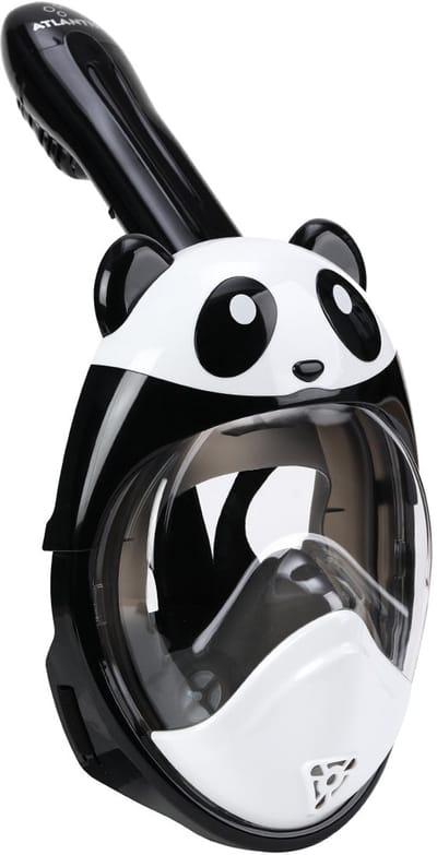Atlantis Panda Snorkelmasker - Snorkel - Duikbril - Snorkelset - Full Face Masker - Kinderen - Zwart