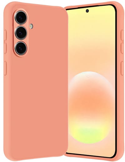 Hoes - Geschikt voor Samsung Galaxy A57 - Sterk & Shockproof - Hoesje Cover - Siliconen Case - Perzik