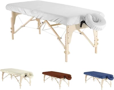 Massagehoes Set - Spanhoes Massagetafel - Behandelingen Beschermen - Ademend Microvezel - 216x88 cm - Wit