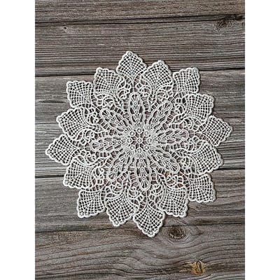 Pastorale Ronde Handgehaakte Katoenen Placemat Voor Eten Keuken Restaurant Onderzetter Balkon Salontafelmat Kerstdecoratie Round 30cm