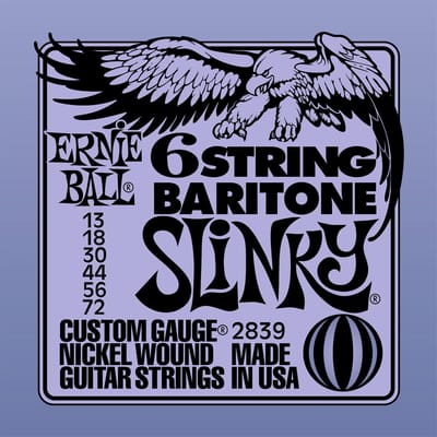 Ernie Ball EB2839 13-72 Slinky Baritone nikkel Plated - Snaren
