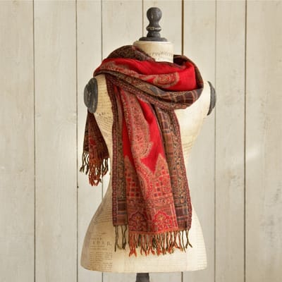 LOBERON Sjaal Latette rood