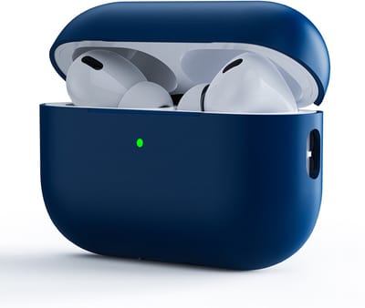 AirPods Pro 2 hoesje - vloeibaar siliconen hoesje - AirPods Pro 2 hoesje (2022), vloeibaar siliconen hoesje voor AirPods Pro 2 (2022), Hybrid Skin siliconen hoesje met zichtbare LED-verlichting aan de voorkant