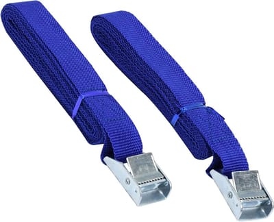 Spanbanden 2 Stuks - Sjorbanden Bevestigingsbanden - Bagage Vervoeren - Met Nokgesp - 2.5 Meter - Blauw