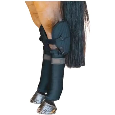 Kentucky Horsewear - Transport Onderbandages stal met haakbescherming zwart