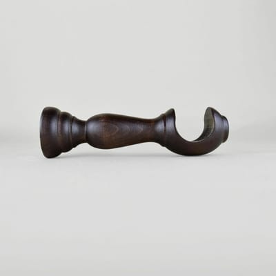 1 paar PLAKHOUDERS voor gordijnroede van hout, 35 mm, verschillende kleuren en maten (walnoot, 15 cm)
