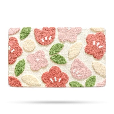 Leuke, antislip badmat, zachte douchemat, pluche microvezel absorberende mat, Geschikt voor kinderkamers, slaapkamers en keukens, 40x60 cm.
