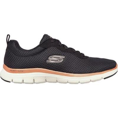 Skechers Flex Appeal 4.0 - Brilliant V Dames Sneakers - Black/Rose Gold