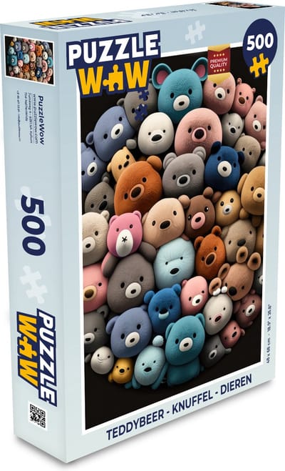 Puzzel Teddybeer - Knuffel - Dieren - Meisjes - Jongens - Legpuzzel - Puzzel 500 stukjes
