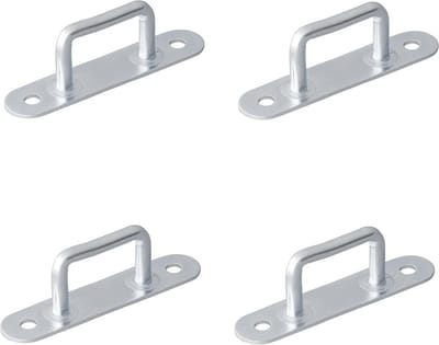ProPlus Rechthoekige zeilringen - staal - 36 mm - 4 stuks - zilver