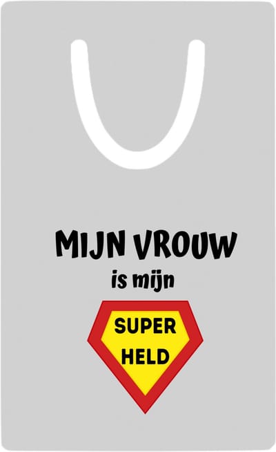 Hacebo® - mijn vrouw is mijn superheld metalen boekenlegger - Vriend/vriendin - super vrouw - valentijnsdag - verjaardag - cadeautje voor vriendin - kado - geschenk Bladwijzer boekenleggers - 7.6 cm x 5cm