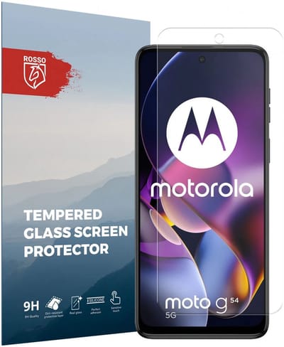 Rosso 9H Tempered Glass Screen Protector Geschikt voor Motorola Moto G54 | Glasplaatje | Beschermlaag | Beschermglas | 9H Hardheid