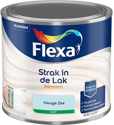 Flexa - Strak In De Lak Binnenlak Mat - Vleugje Zee - Mengverf - 500 Ml
