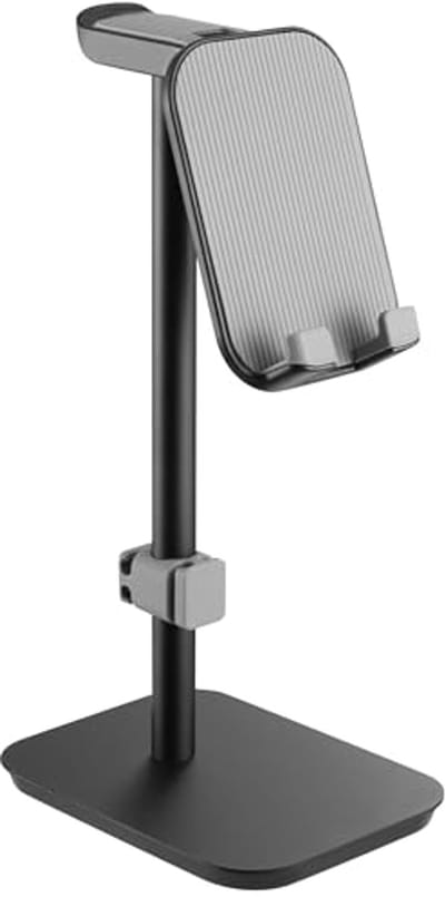 Hoofdtelefoonhouder met kantelbare telefoonstandaard - Aluminium en ergonomisch ontwerp voor thuis en kantoor