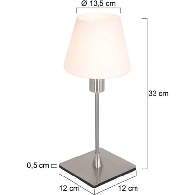 Tafellamp Ancilla 3100ST Staal E14 Fitting Modern Steinhauer - Dimbaar met Touchfunctie, 180 cm Snoer