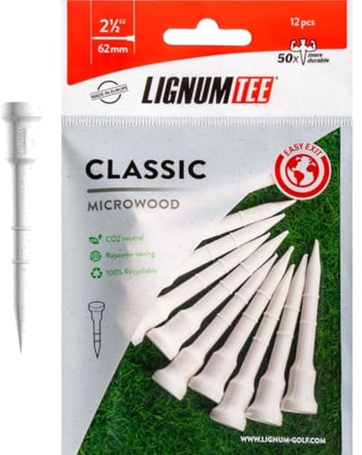 Golf Tees 62 mm - 16 Stuks, Wit - Hoogwaardige Accessoires voor Golfliefhebbers